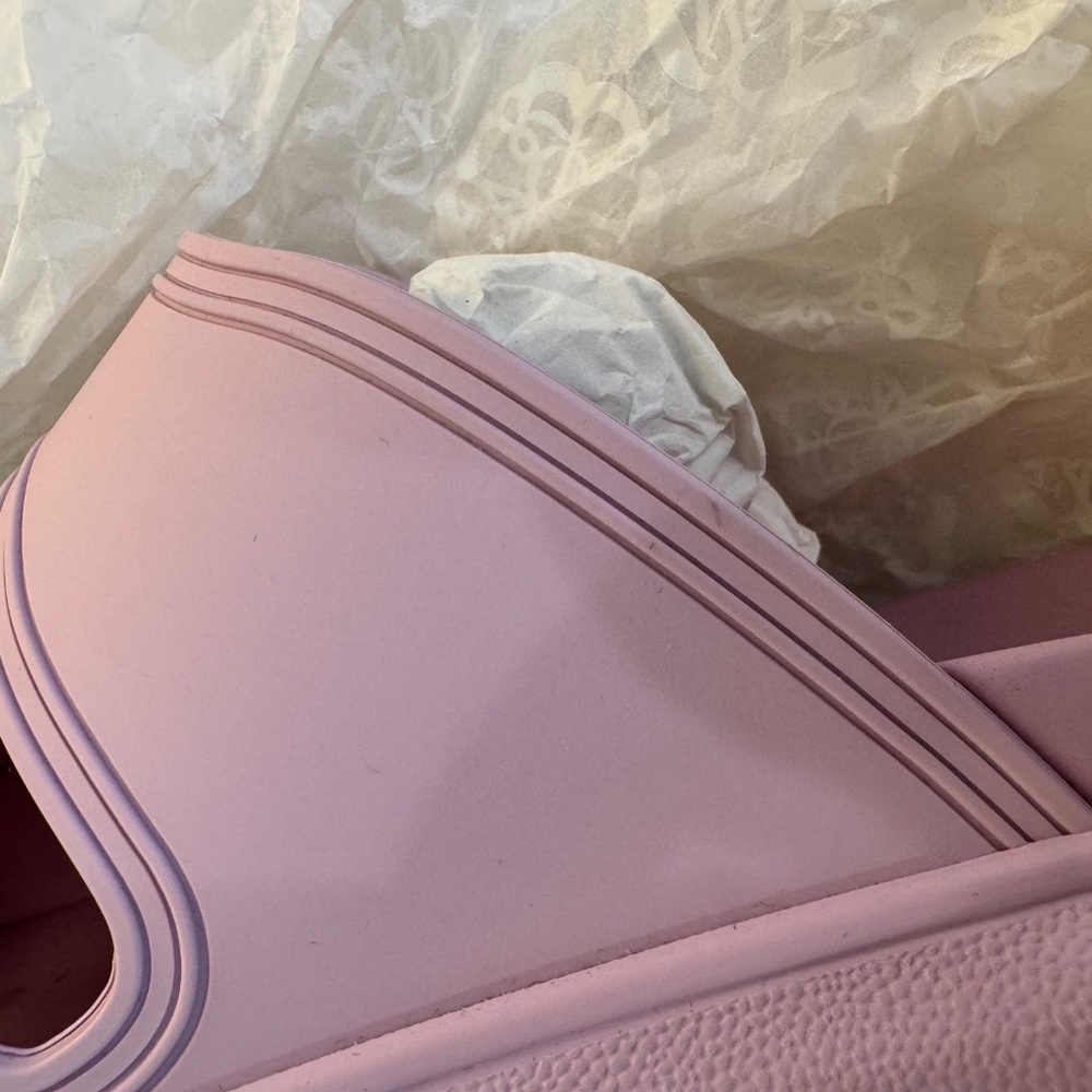 NEW in box Alexander McQueen Rubber sandal size EU 38.5 US 8.5 8 Lilac Silver - Picture 7 of 10